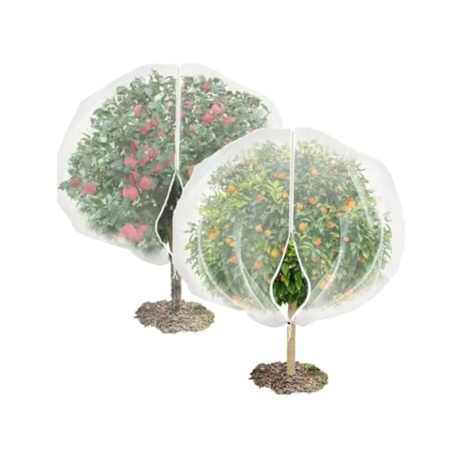 Pack Large Fruit Tree Netting with Zipper and Drawstring, Reusable Blueberry Bush Netting Cover, Durable Bird Netting for Trees
Pack Large Fruit Tree Netting with Zipper and Drawstring, Reusable Blueberry Bush Netting Cover, Durable Bird Netting for Trees