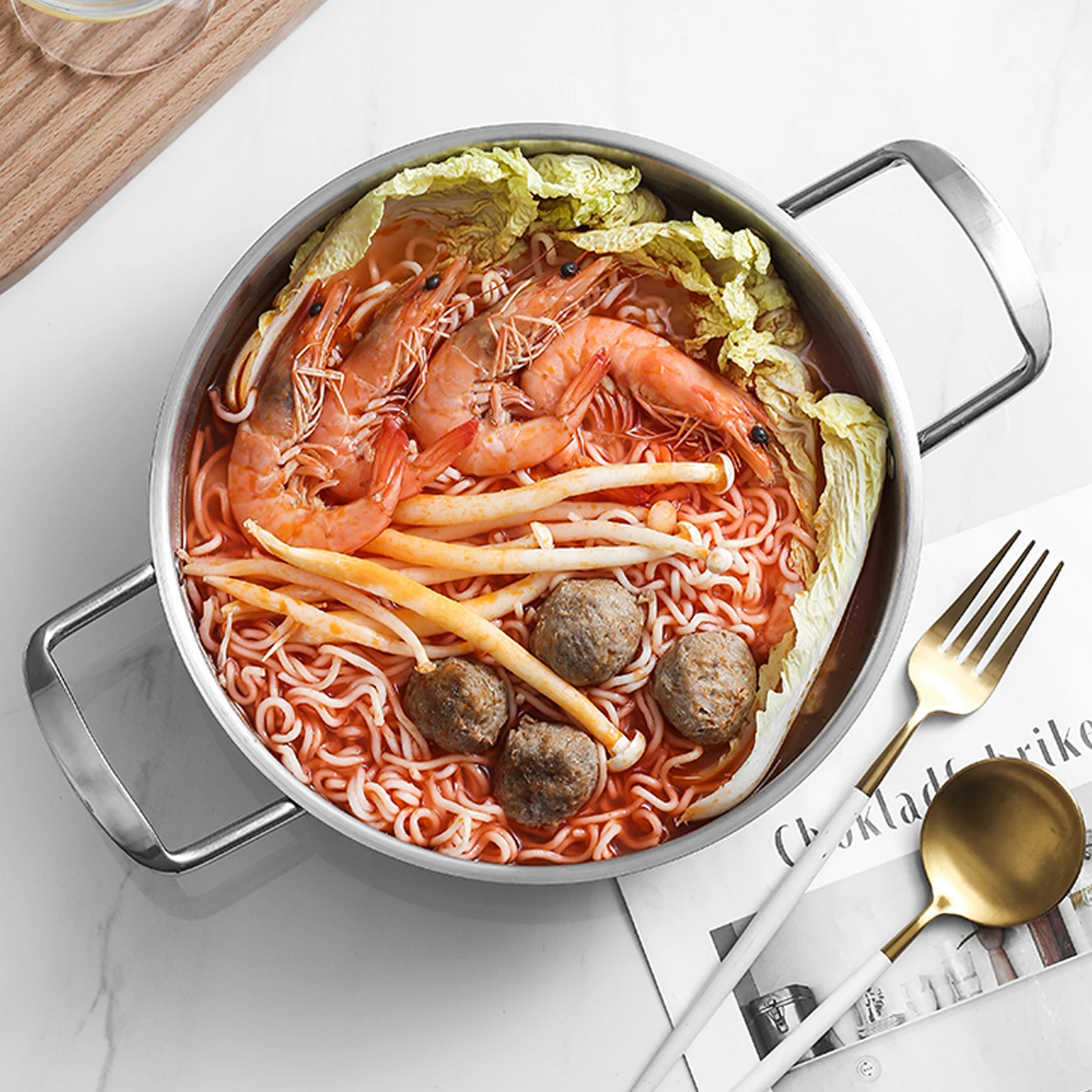 Mini Ramen Soup Pot Polished Surface Wokpfanne Mit Deckel Instant Noodles Asian Stainless Steel Korean Kitchen
Mini Ramen Soup Pot Polished Surface Wokpfanne Mit Deckel Instant Noodles Asian Stainless Steel Korean Kitchen
