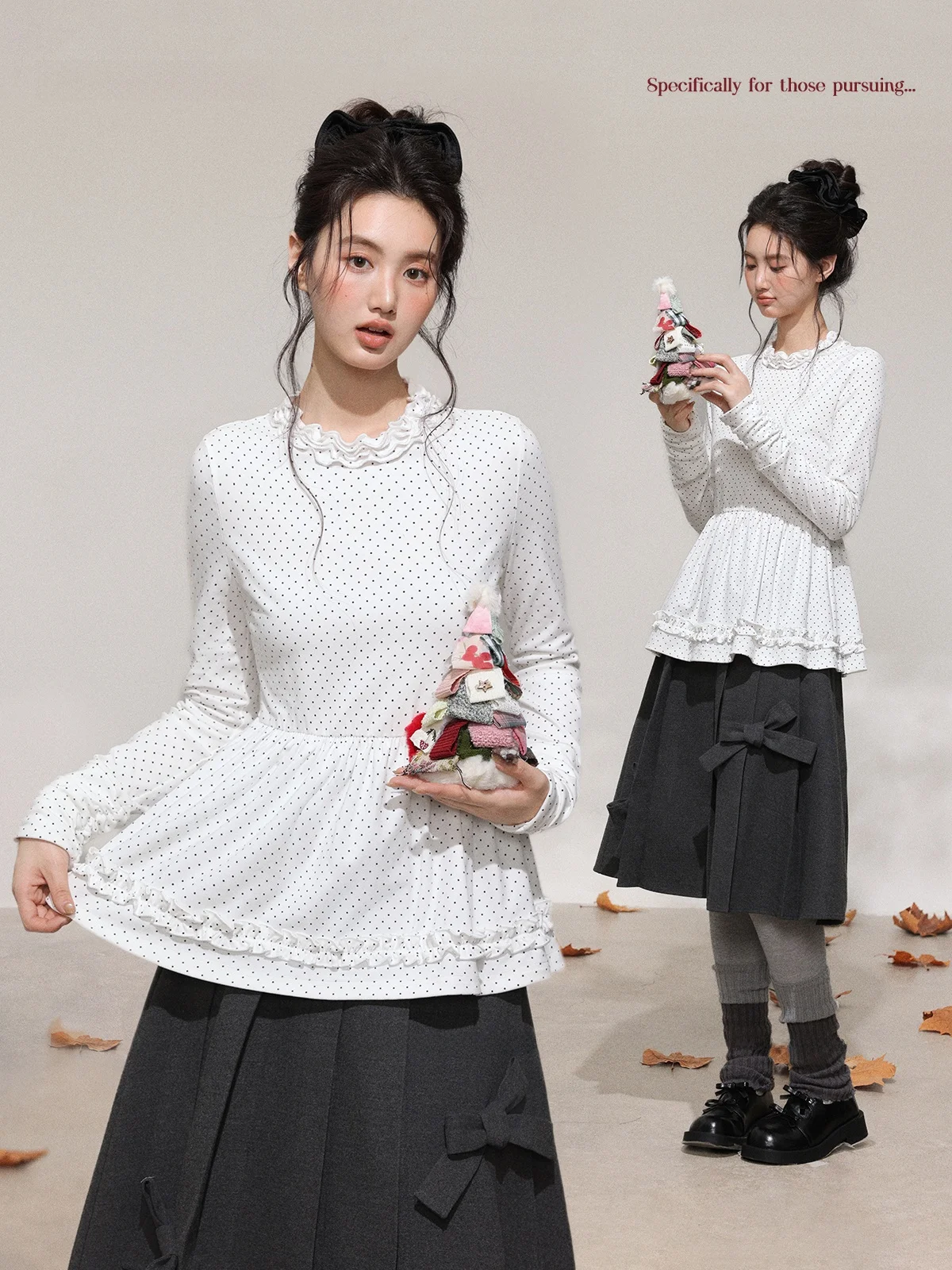 Sweet Cute plus Size Women's Polka Dot Base Shirt Spring Inner Wear Casual Style Slim Fit Long Sleeve round Neck Cotton Blend
Sweet Cute plus Size Women's Polka Dot Base Shirt Spring Inner Wear Casual Style Slim Fit Long Sleeve round Neck Cotton Blend