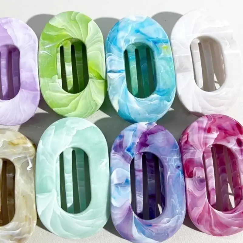 Fashion Oval Hair Claw Clips Women Elegant Marbling Acrylic Flat Circular Hair Grips Premium Colorful Updo Hair Pins Barrettes
Fashion Oval Hair Claw Clips Women Elegant Marbling Acrylic Flat Circular Hair Grips Premium Colorful Updo Hair Pins Barrettes