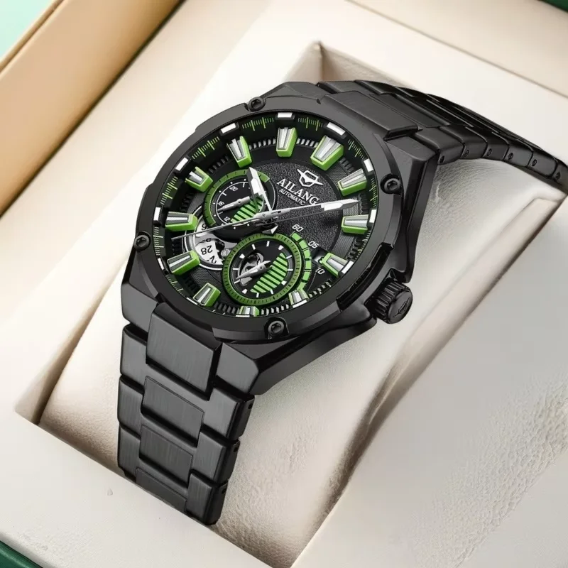 AILANG Luxury Business Male Watch Date Week Stainless Steel Tourbillon Men Clock Waterproof Automatic Mechanical Men's Watches
AILANG Luxury Business Male Watch Date Week Stainless Steel Tourbillon Men Clock Waterproof Automatic Mechanical Men's Watches