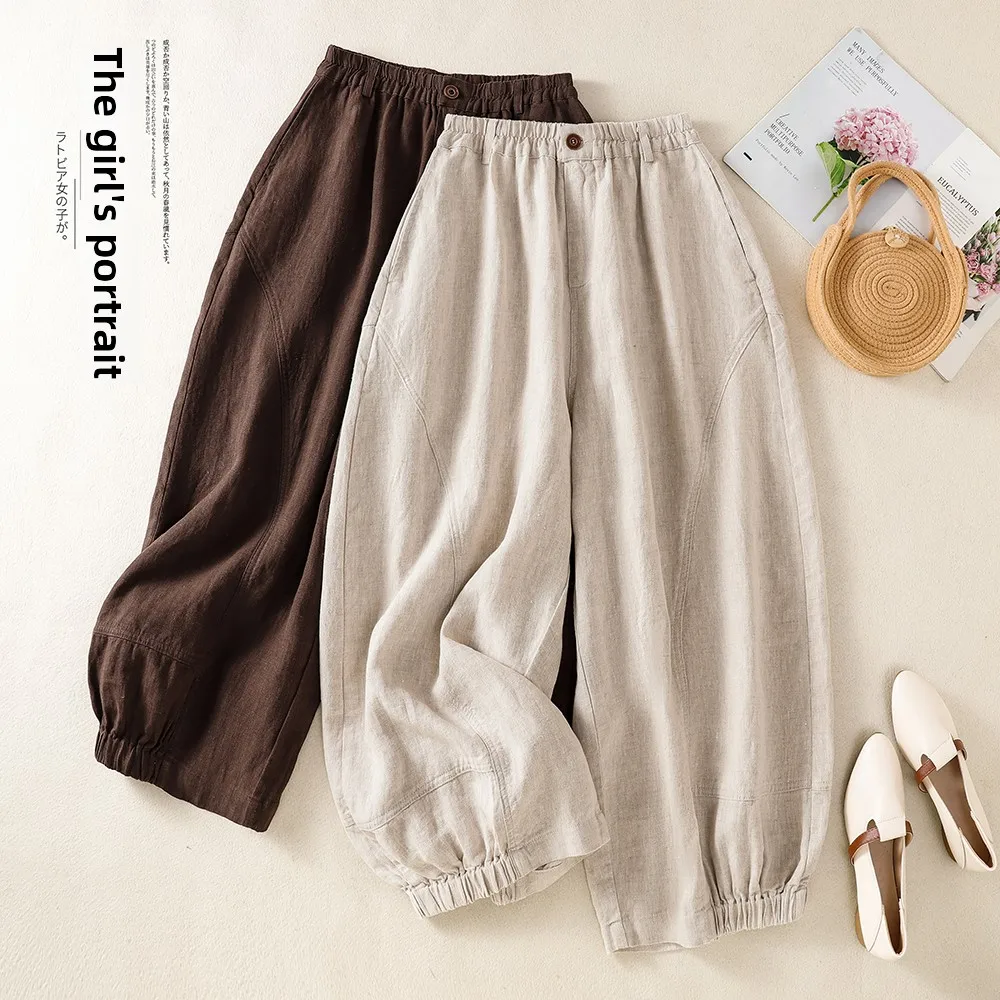 Artistic Vintage Pure Color Large Size Slimming Lantern Pants Loose Casual Versatile Wide Leg Pants for Women Casual Style
Artistic Vintage Pure Color Large Size Slimming Lantern Pants Loose Casual Versatile Wide Leg Pants for Women Casual Style