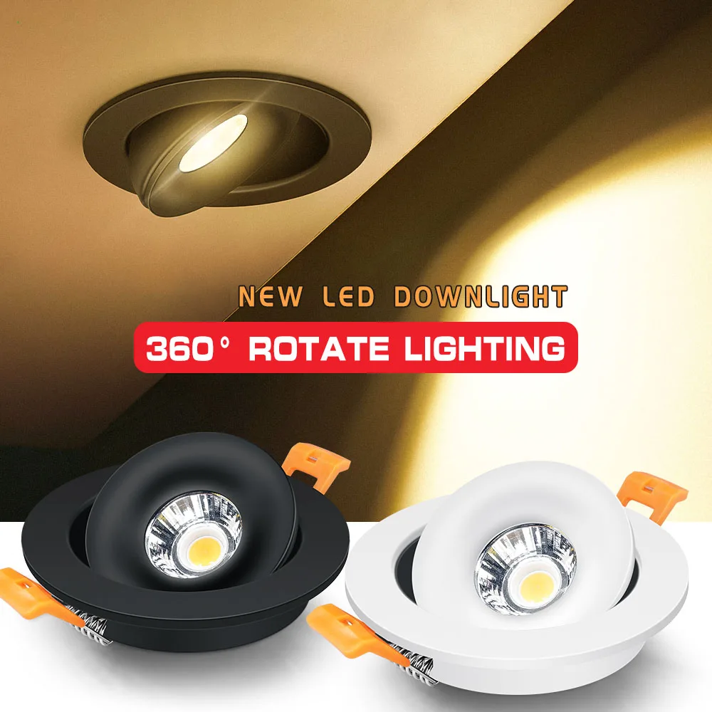 360°Adjustable LED Downlight Ceiling Spotlight 7W 10W 15W LED Recessed Ceiling Spots Lamp For Home Kitchen Bathroom Lights Decor
360°Adjustable LED Downlight Ceiling Spotlight 7W 10W 15W LED Recessed Ceiling Spots Lamp For Home Kitchen Bathroom Lights Decor