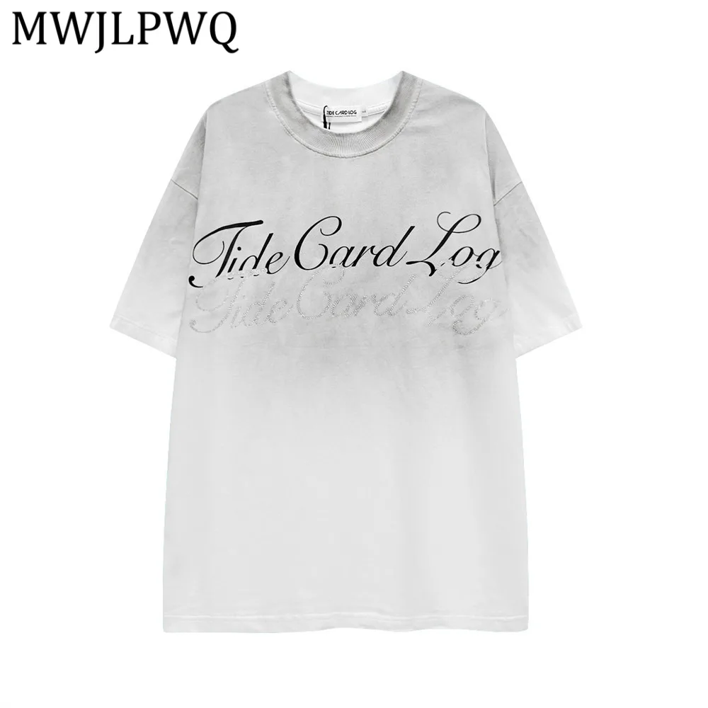 MWJLPWQ Rhinestone Print Distressed Loose-Fit Short-Sleeve T-Shirt For Men Punk Trendy Gradient Tie-Dye Tops Trendy Summer 16452
MWJLPWQ Rhinestone Print Distressed Loose-Fit Short-Sleeve T-Shirt For Men Punk Trendy Gradient Tie-Dye Tops Trendy Summer 16452