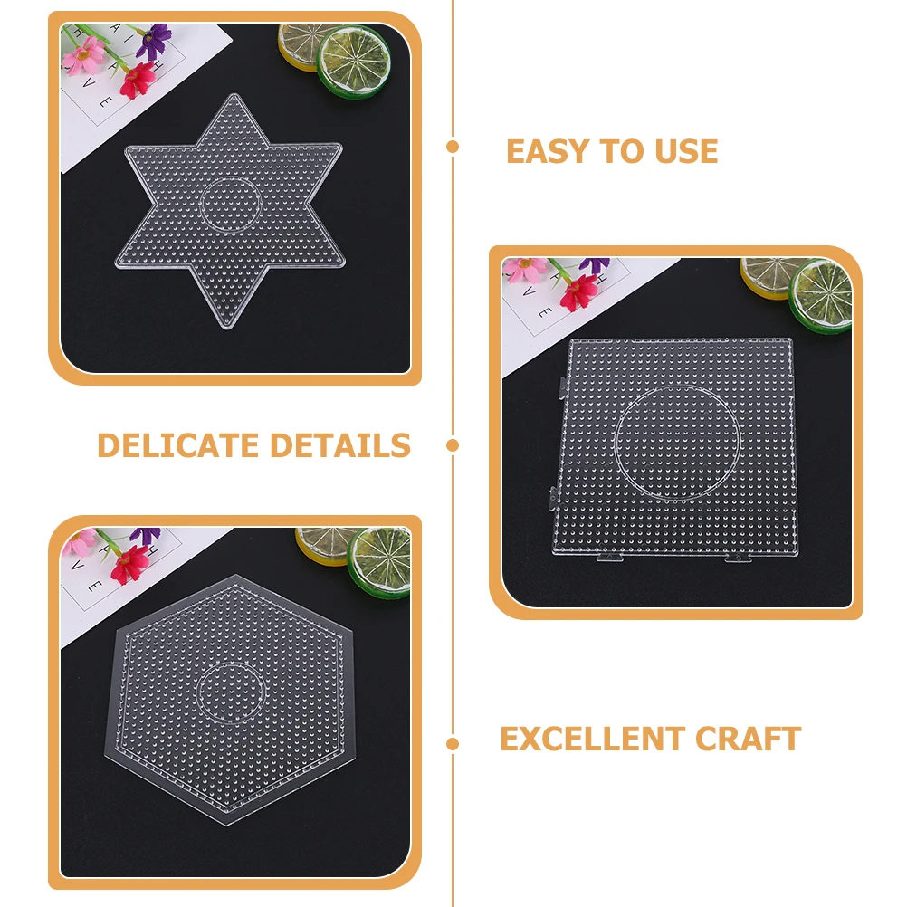 4 Pcs Transparent Template 5mm Plastic Fuse Beads Boards Craft Pegboard Mats Square Round Hexagon Star Shapes
4 Pcs Transparent Template 5mm Plastic Fuse Beads Boards Craft Pegboard Mats Square Round Hexagon Star Shapes