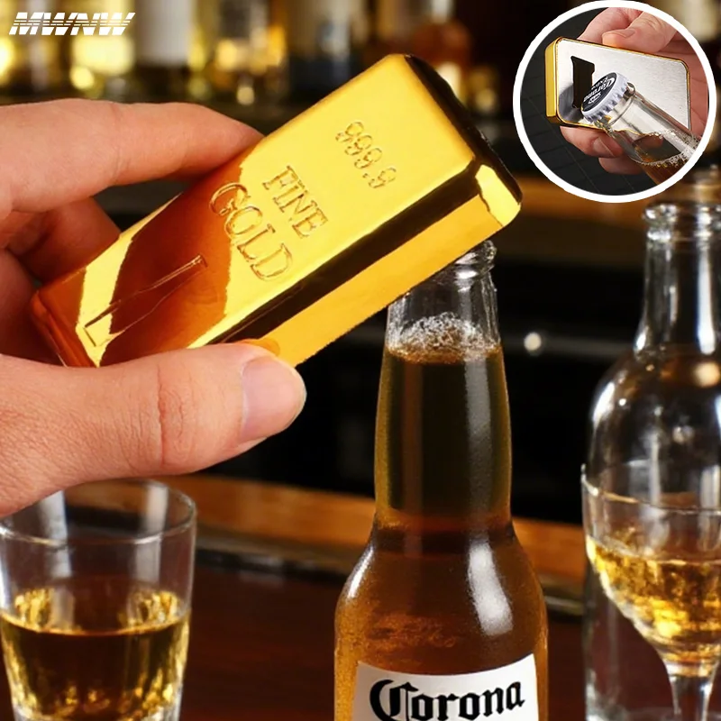 New Creative Stainless Steel Gold Bar Design Beer Bottle Can Opener Bar Restaurant Beverage Metal Opening Kitchen Tool Gift
New Creative Stainless Steel Gold Bar Design Beer Bottle Can Opener Bar Restaurant Beverage Metal Opening Kitchen Tool Gift