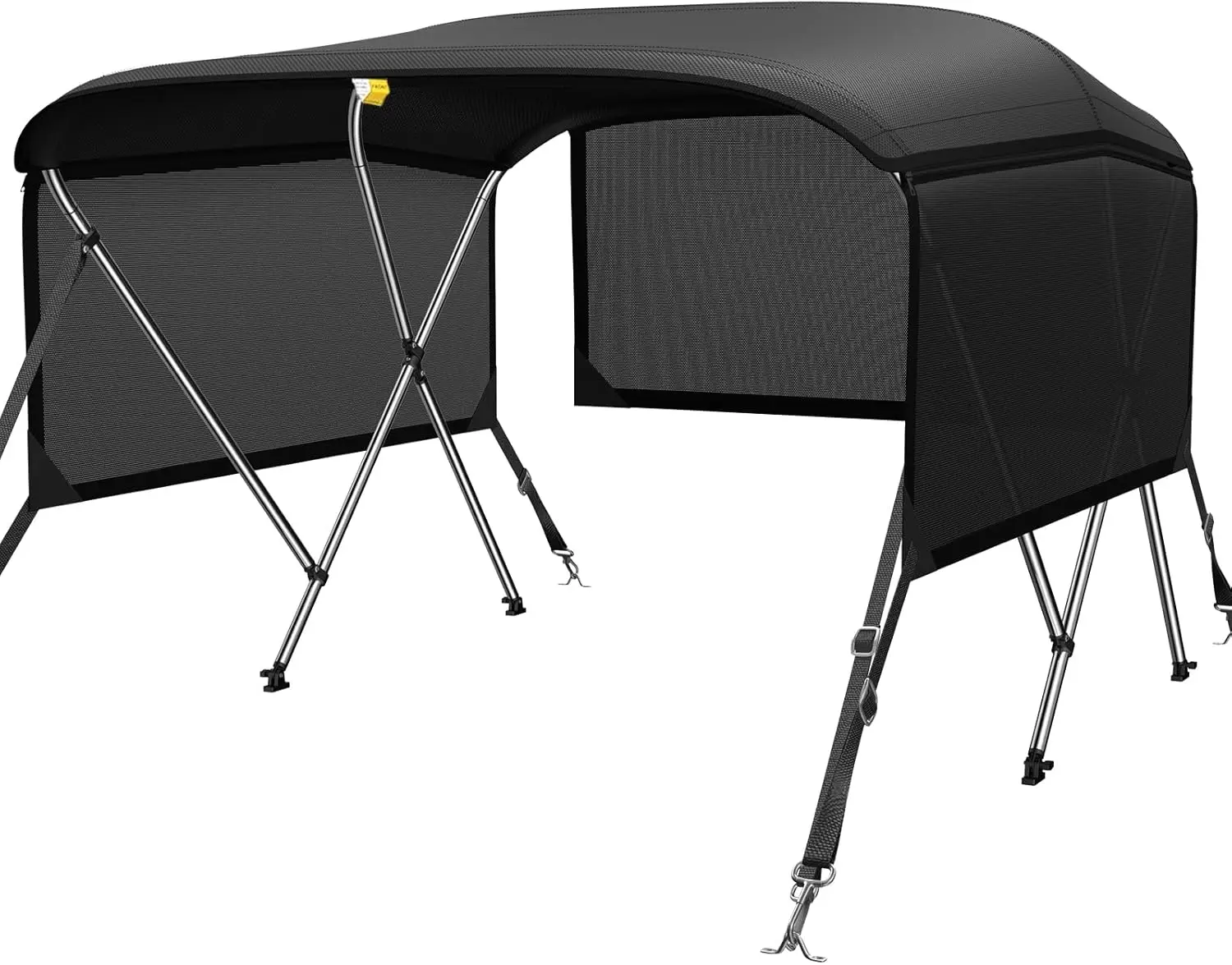 3 4 Bow Bimini Top for Boats with Mesh Sidewalls, Rear Support Poles, Boat Canopy with Straps and Storage Boot, Dark Gray
3 4 Bow Bimini Top for Boats with Mesh Sidewalls, Rear Support Poles, Boat Canopy with Straps and Storage Boot, Dark Gray