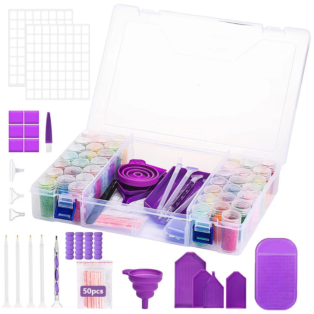119pcs 5D DIY Diamond Painting Tools Container Case With 40 Slots Storage Container Box,drill pen,Clay ,Tray and Funnel Kits
119pcs 5D DIY Diamond Painting Tools Container Case With 40 Slots Storage Container Box,drill pen,Clay ,Tray and Funnel Kits