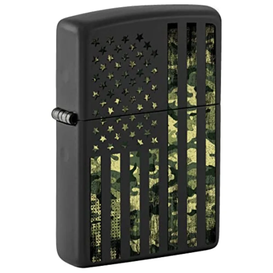 Lighter, Camouflage United States Flag - Black Matte 80983
Lighter, Camouflage United States Flag - Black Matte 80983