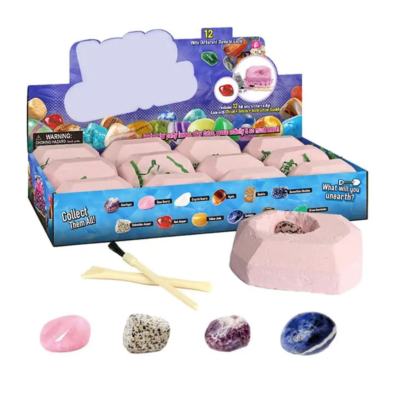 12PCS Gemstone Dig Kit Crystal Mining Archaeology Excavation Dig Treasure Toy Set Education Toys DIY Science Kit Kids Gift
12PCS Gemstone Dig Kit Crystal Mining Archaeology Excavation Dig Treasure Toy Set Education Toys DIY Science Kit Kids Gift