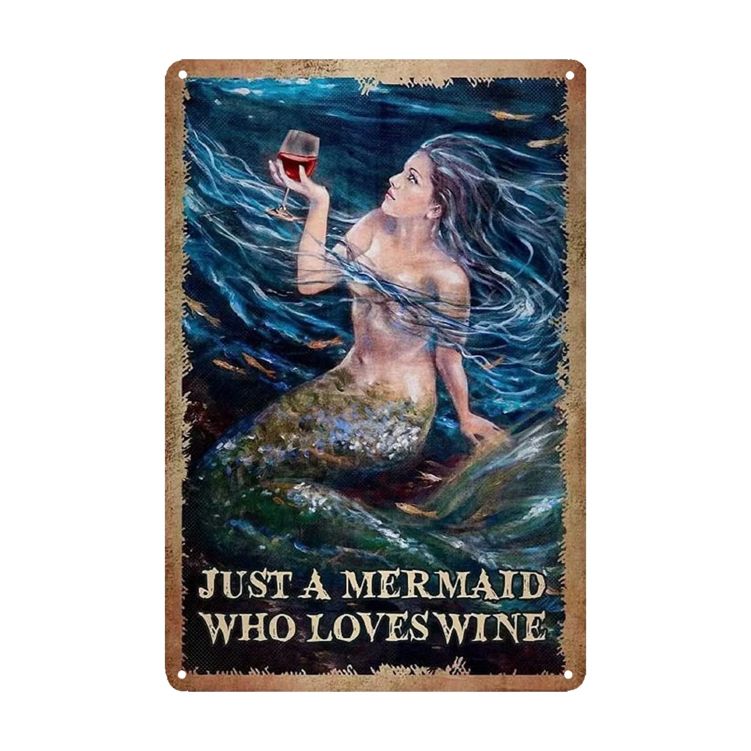 Mermaid Who Loves Wine Metal Tin Sign 12x8in Vintage Plaque Decor Home Decor Room Decor Wall Decor Bathroom Decor 12x8 Inch
Mermaid Who Loves Wine Metal Tin Sign 12x8in Vintage Plaque Decor Home Decor Room Decor Wall Decor Bathroom Decor 12x8 Inch