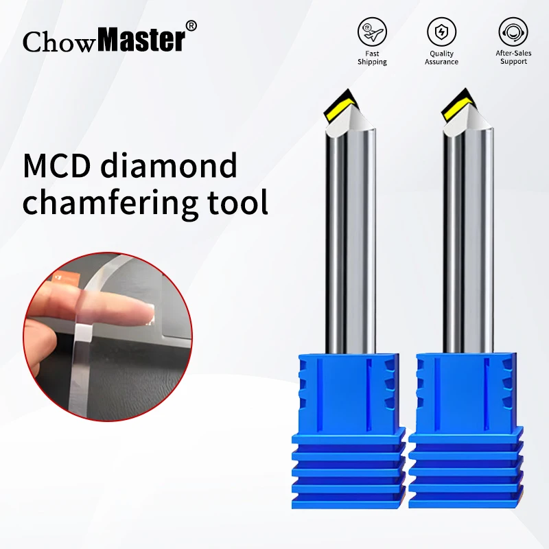 MCD Diamond Tip Chamfer End Mill Single Crystal Diamond CNC Milling Cutter Mirror Finish Machining for Acrylic Gold Silver Al
MCD Diamond Tip Chamfer End Mill Single Crystal Diamond CNC Milling Cutter Mirror Finish Machining for Acrylic Gold Silver Al