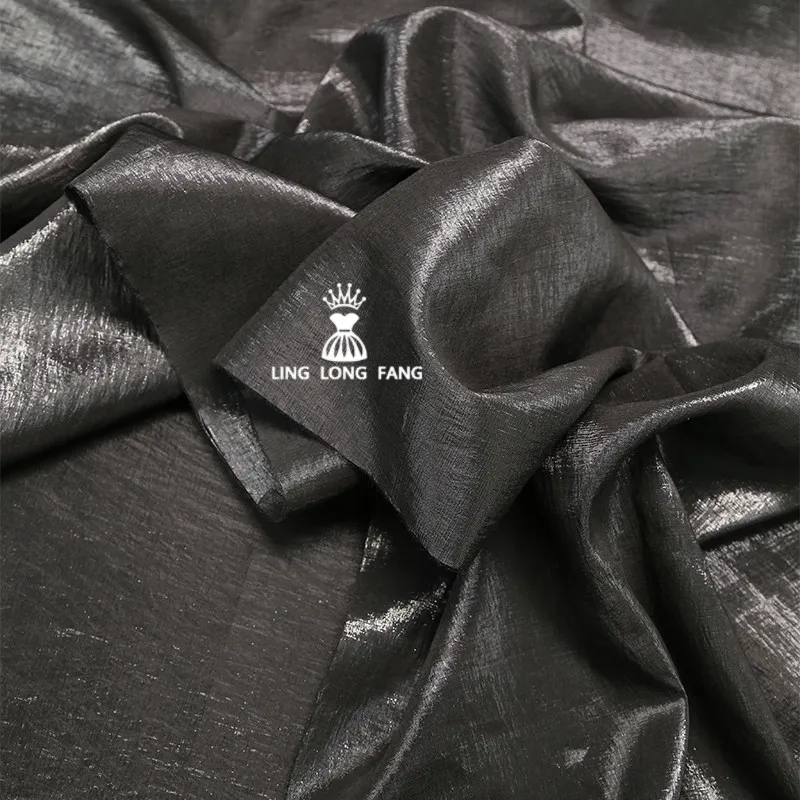 Designer Black Glitter Fabric By Meter for Shirts Skirts Dresses Sewing Plain Thin Glossy Polyester Cloth Breathable Comfortable
Designer Black Glitter Fabric By Meter for Shirts Skirts Dresses Sewing Plain Thin Glossy Polyester Cloth Breathable Comfortable