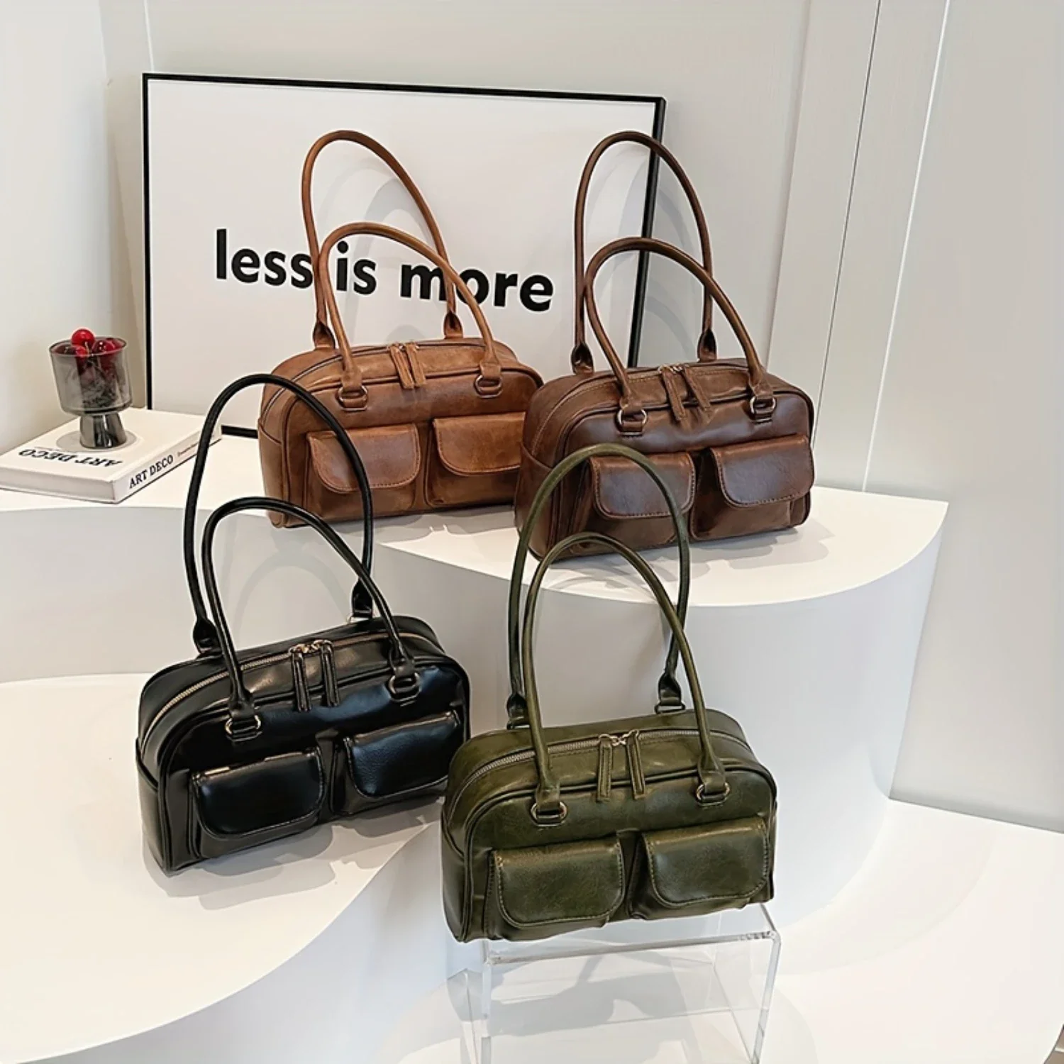 Stylish Vintage Preppy Shoulder Bag for Women with Multi Pockets - Y2K Faux Leather Underarm Handbag
Stylish Vintage Preppy Shoulder Bag for Women with Multi Pockets - Y2K Faux Leather Underarm Handbag
