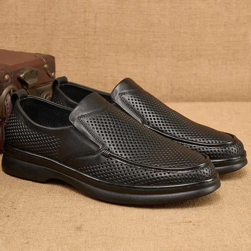 Men's Top Layer Leather Shoes Pigskin Lined Lace Up Men's Shoes Mesh Breathable Rubber Soft Soled Casual Shoes Zapatos De Hombre
Men's Top Layer Leather Shoes Pigskin Lined Lace Up Men's Shoes Mesh Breathable Rubber Soft Soled Casual Shoes Zapatos De Hombre