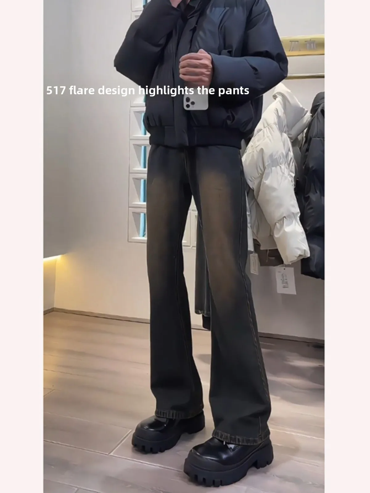 57 Blue Men's Jeans High Street Sle Straight Leg Winter Faion Slimming Waed Denim mid High Waist Long Pants
57 Blue Men's Jeans High Street Sle Straight Leg Winter Faion Slimming Waed Denim mid High Waist Long Pants