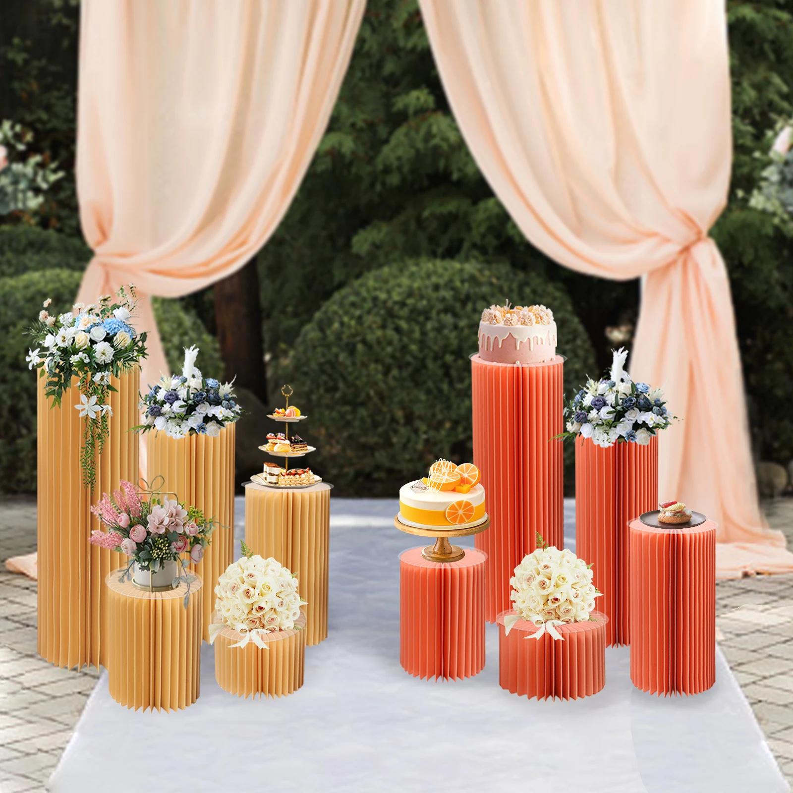 5Pcs Elegant Wedding Centerpieces Cardboard Vases Foldable Paper Columns Display Pedestals Stands for Party Tables Decorations
5Pcs Elegant Wedding Centerpieces Cardboard Vases Foldable Paper Columns Display Pedestals Stands for Party Tables Decorations