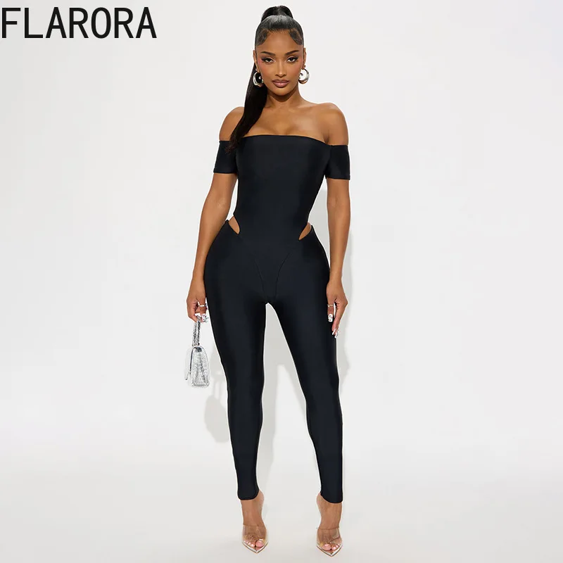 FLARORA Sexy Hollow Out Bodycon Jumpsuits Woman Solid Color Off Showlder Backless Full Sleeves Hottie Slim Streetwear Overalls
FLARORA Sexy Hollow Out Bodycon Jumpsuits Woman Solid Color Off Showlder Backless Full Sleeves Hottie Slim Streetwear Overalls