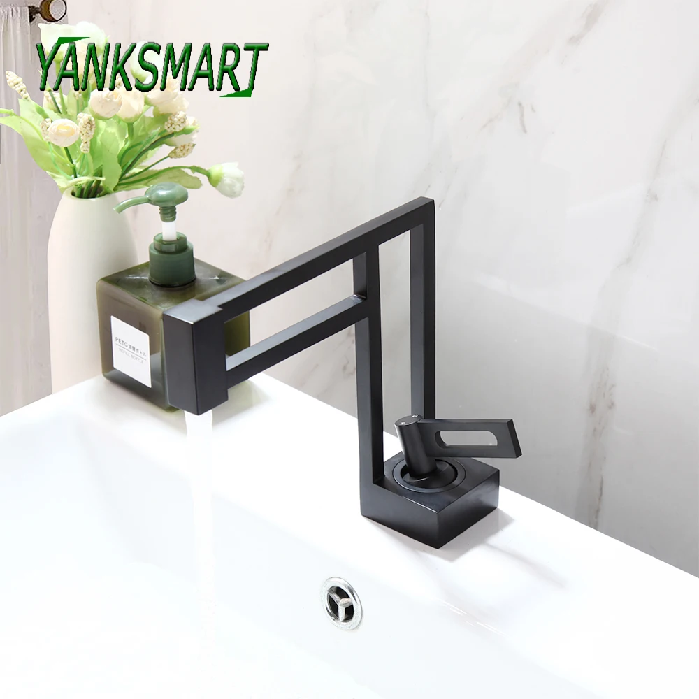 Матовый черный смеситель для ванной комнаты YANKSMART, для раковины, крепление на раковину, с вырезами, уникальный дизайн, смеситель горячей и холодной воды, кран для воды
Матовый черный смеситель для ванной комнаты YANKSMART, для раковины, крепление на раковину, с вырезами, уникальный дизайн, смеситель горячей и холодной воды, кран для воды