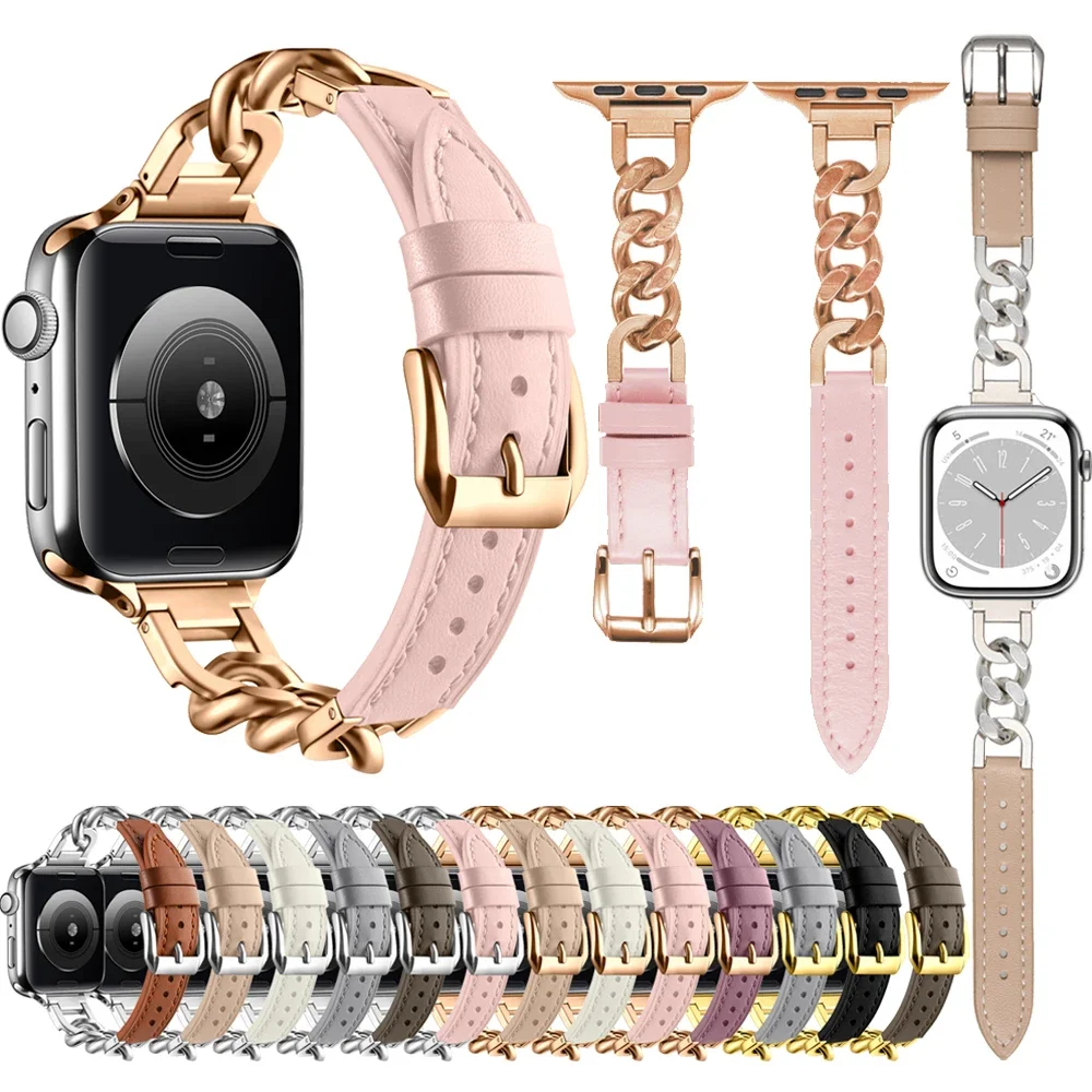 Ремешок металлический кожаный для Apple Watch Band Ultra, браслет для Iwatch series 8 7 6 SE 5 3, 49 мм 41 мм 45 мм 44 40 мм
Ремешок металлический кожаный для Apple Watch Band Ultra, браслет для Iwatch series 8 7 6 SE 5 3, 49 мм 41 мм 45 мм 44 40 мм