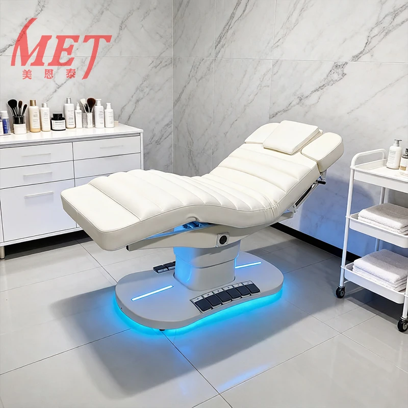 Modern Luxury Salon Spa Massage Beauty Bed Foot Controlled Adjustable Curved Electric Lash Extension Bed Head Facial Bed
Modern Luxury Salon Spa Massage Beauty Bed Foot Controlled Adjustable Curved Electric Lash Extension Bed Head Facial Bed