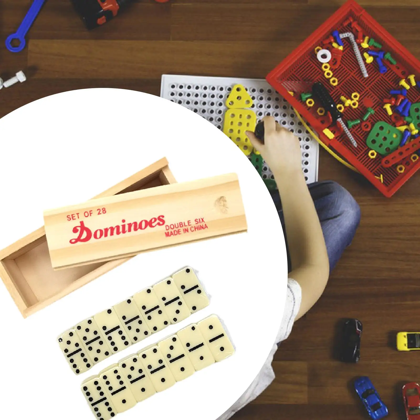 28 Piece Dominoes Set Melamine Durable Game Box Educational Domino Board Game for Adults and Kids Travel
28 Piece Dominoes Set Melamine Durable Game Box Educational Domino Board Game for Adults and Kids Travel