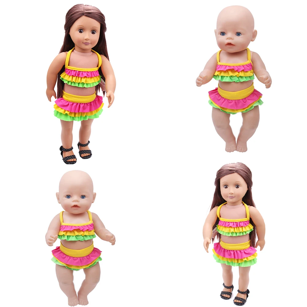 43CM Doll Girl Swimsuit Set Beach Tropical Beach Swimsuit Set Doll Swimsuit Dressing Doll Swimsuit Party Costume Prop Accessorie
43CM Doll Girl Swimsuit Set Beach Tropical Beach Swimsuit Set Doll Swimsuit Dressing Doll Swimsuit Party Costume Prop Accessorie