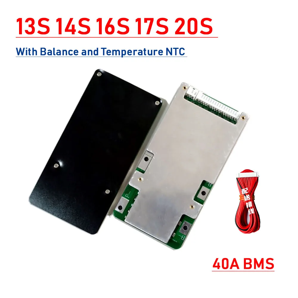 Температурный NTC 48 в 60 в 72 в 40 А BMS баланс 13S 14S 16S 17S 20S Защитная плата 18650 литий-ионный Аккумулятор Lifepo4
Температурный NTC 48 в 60 в 72 в 40 А BMS баланс 13S 14S 16S 17S 20S Защитная плата 18650 литий-ионный Аккумулятор Lifepo4