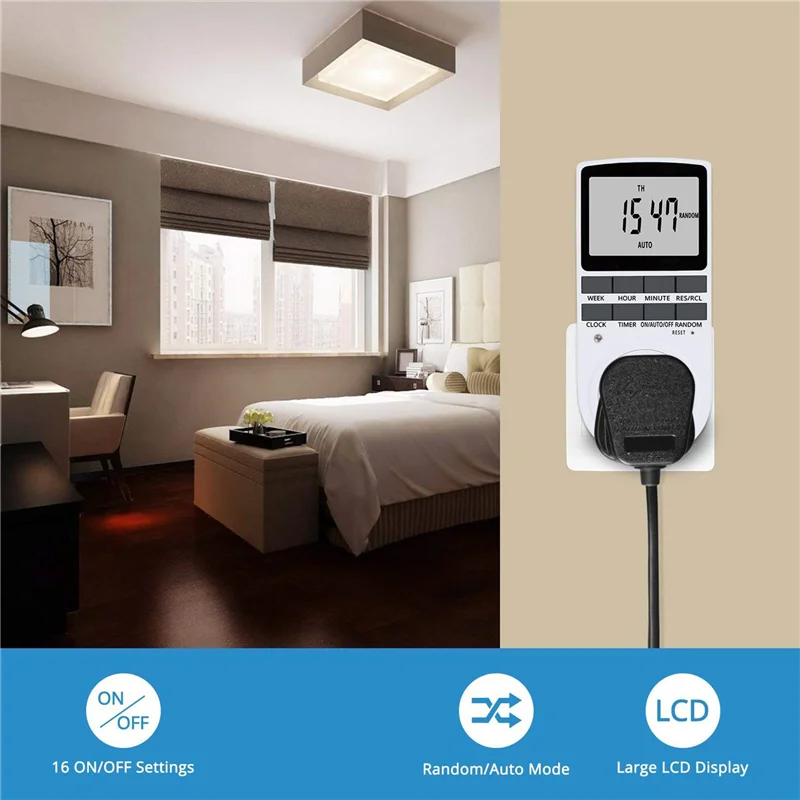 N15R-5X Uk Plug Digital Timer Plug Socket, Electrical Programmable Plug In Timer Switch For Light, B And More
N15R-5X Uk Plug Digital Timer Plug Socket, Electrical Programmable Plug In Timer Switch For Light, B And More