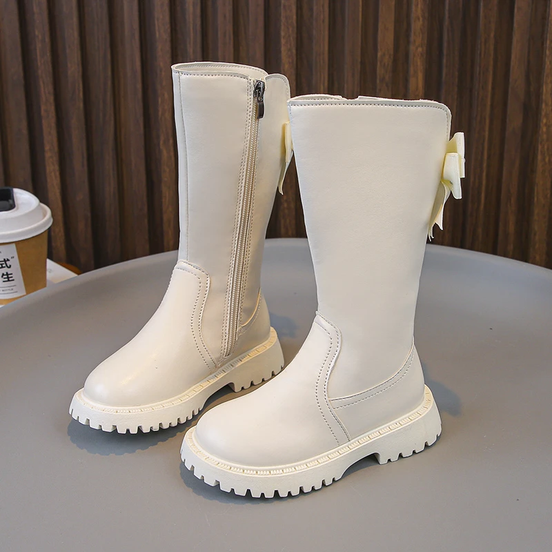 2025 Autumn New Children Fashion Boots Back Bows Fashion Kids Long Boots Side Zipper Girls Princess Boots Round Toes Soft Sole
2025 Autumn New Children Fashion Boots Back Bows Fashion Kids Long Boots Side Zipper Girls Princess Boots Round Toes Soft Sole