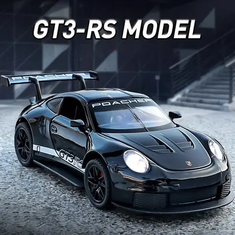 1:32 Porsche 911 GT3 RS Alloy Die Cast Toy Car Model Sound and Light Children's Toy Collectibles Birthday gift