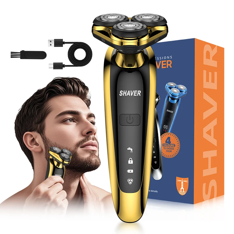 Men's electric shaver, rechargeable rotary shaver, Father's Day gift for dad, man, husband, boyfriend
Men's electric shaver, rechargeable rotary shaver, Father's Day gift for dad, man, husband, boyfriend