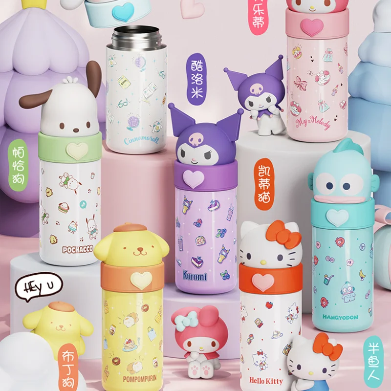 Sanrio Solid Doll Thermos Cup Kawaii Cinnamoroll Kuromi My Melody 350ML Water Cup Portable 316 Stainless Steel Liner Vacuum Cups
Sanrio Solid Doll Thermos Cup Kawaii Cinnamoroll Kuromi My Melody 350ML Water Cup Portable 316 Stainless Steel Liner Vacuum Cups