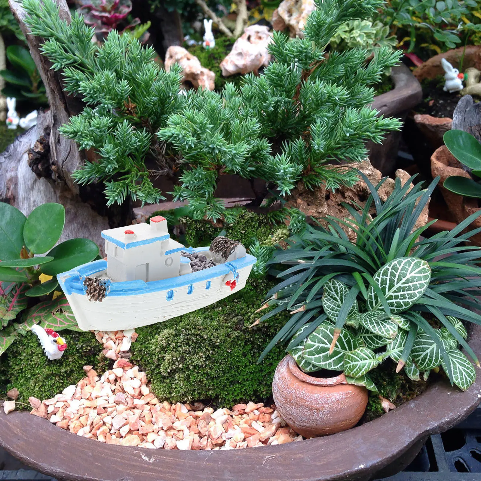 Mini Fishing Boat Decor Resin Micro Landscape Mediterranean Style Nautical Ornament Detailed Home and Office Decor
Mini Fishing Boat Decor Resin Micro Landscape Mediterranean Style Nautical Ornament Detailed Home and Office Decor