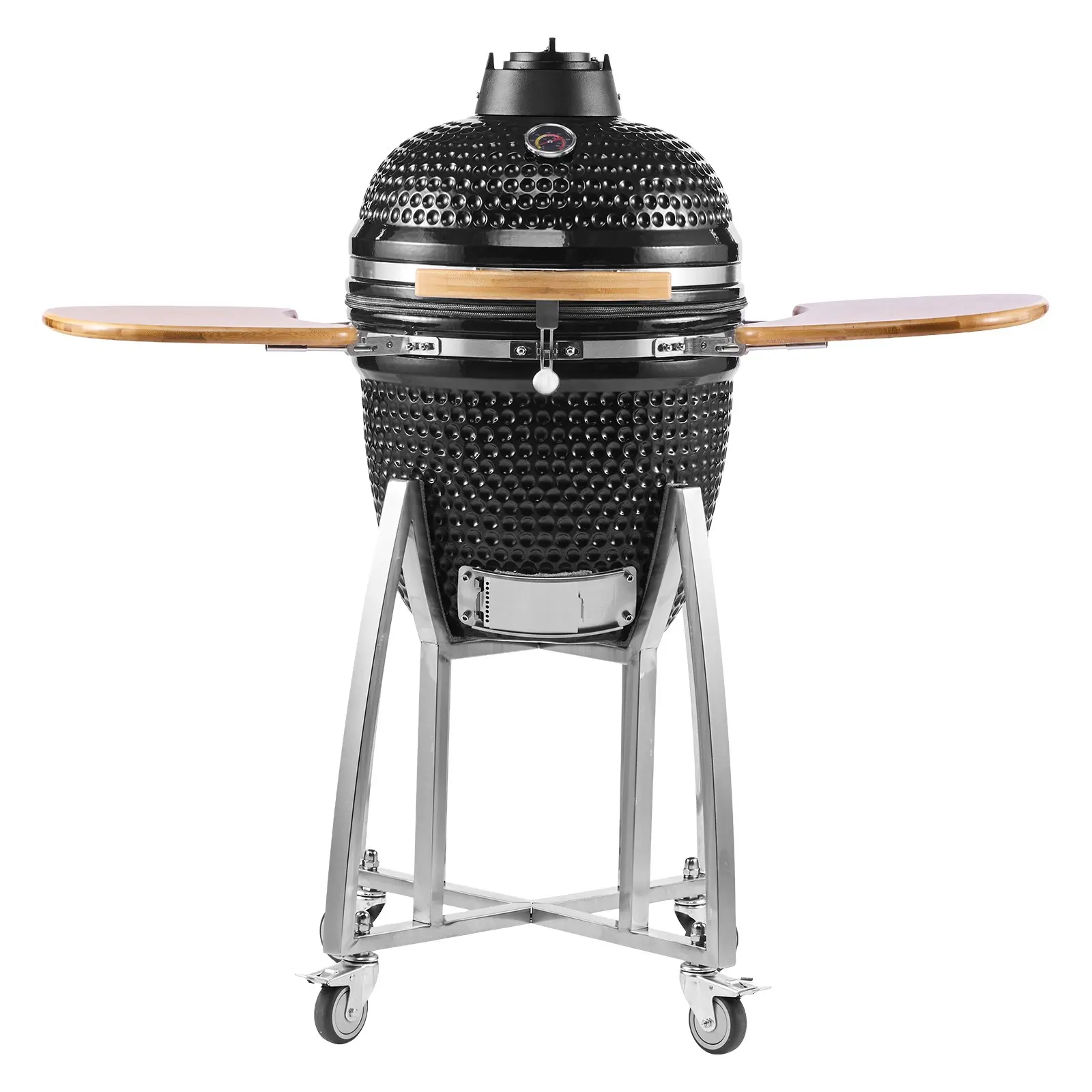 Charcoal Smoker And Grill, 18" Kamado Charcoal BBQ Smoker, Movable Ceramic Barbecue Grill With 4 Wheels (2 Lockable), Built-in
Charcoal Smoker And Grill, 18" Kamado Charcoal BBQ Smoker, Movable Ceramic Barbecue Grill With 4 Wheels (2 Lockable), Built-in