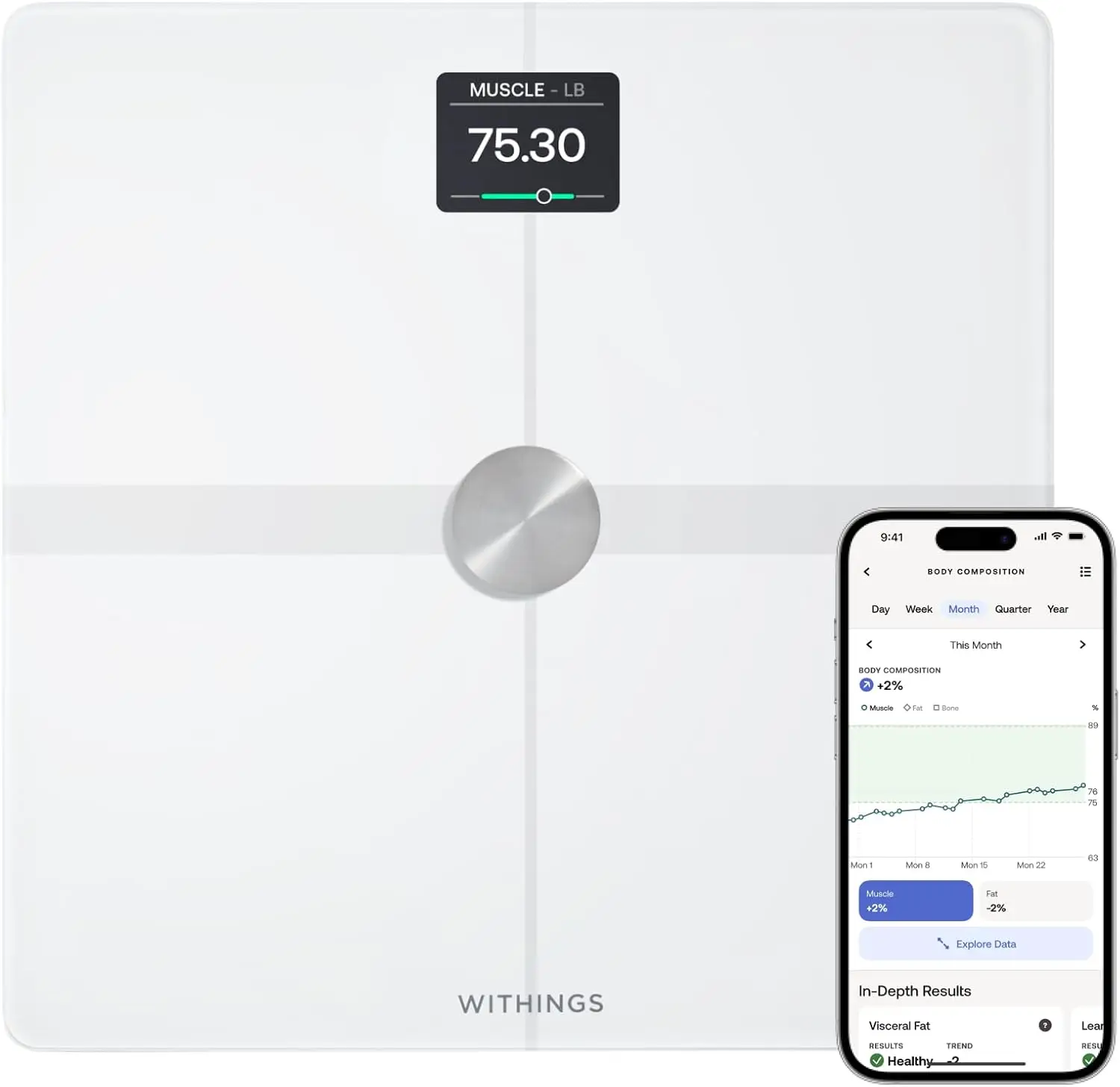 Body Smart Accurate Scale for Body Weight and Fat Percentage Body Composition Wi Fi and Bluetooth Weight Scale Baby Weight
Body Smart Accurate Scale for Body Weight and Fat Percentage Body Composition Wi Fi and Bluetooth Weight Scale Baby Weight