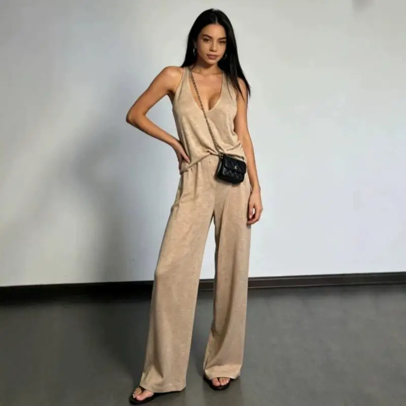 2026 New Spring Summer Cross Border Women Clothing European American Fashion Loose Set Casual Versatile Vacation Style Pants Set
2026 New Spring Summer Cross Border Women Clothing European American Fashion Loose Set Casual Versatile Vacation Style Pants Set
