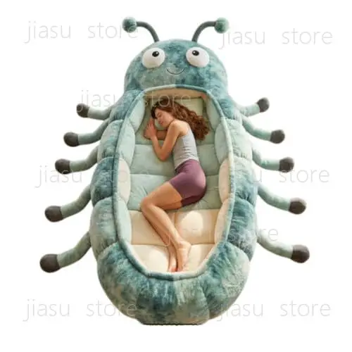 Portable Hugging Caterpillar Plush Sleeping Bag Novelty Cartoon Cocoon Lounger for All Ages Indoor Napping Sofa Bed
Portable Hugging Caterpillar Plush Sleeping Bag Novelty Cartoon Cocoon Lounger for All Ages Indoor Napping Sofa Bed