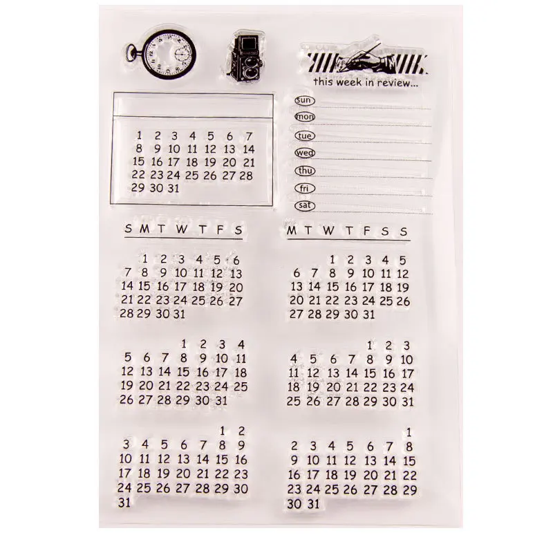 New Arrivals Calendar Clear Stamp Transparent DIY Stamp Seal Sheet for Scrapbooking Making Album Photo Handmade Decoration
New Arrivals Calendar Clear Stamp Transparent DIY Stamp Seal Sheet for Scrapbooking Making Album Photo Handmade Decoration