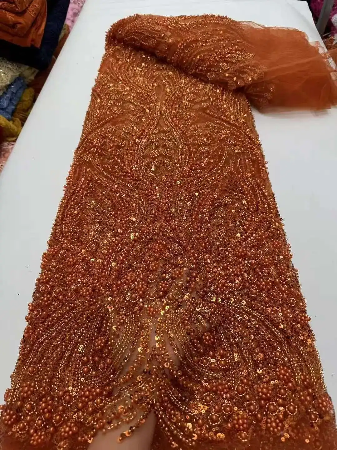 Wine Africa Lace Fabric 5 Yards High Quality New French Lace Fabric Beaded Lace Fabric Luxury Nigerian Sequins Beads Lace Fabric
Wine Africa Lace Fabric 5 Yards High Quality New French Lace Fabric Beaded Lace Fabric Luxury Nigerian Sequins Beads Lace Fabric