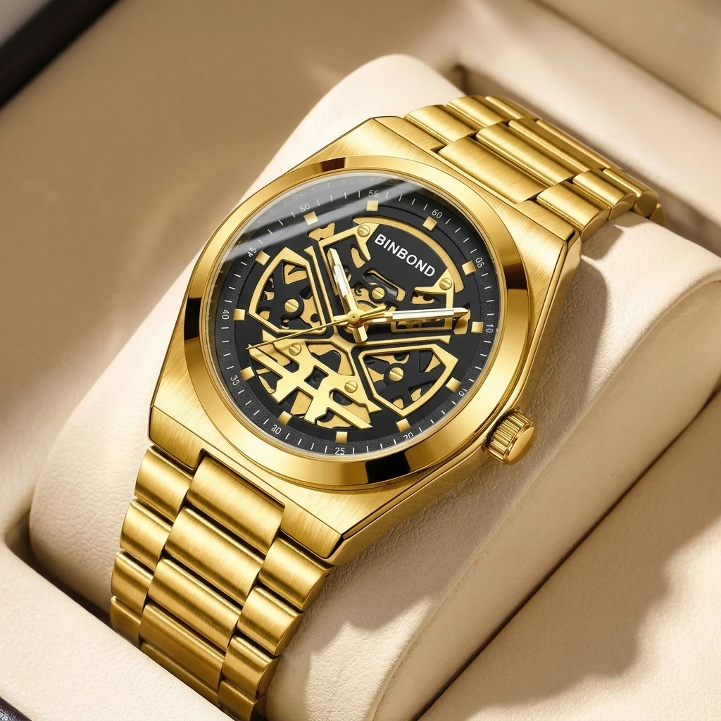 1pcs Watch Hollow Dial Metal Strap Fashion Trend Daily Versatile Simple and Atmospheric Men's Wristwatch Personality
1pcs Watch Hollow Dial Metal Strap Fashion Trend Daily Versatile Simple and Atmospheric Men's Wristwatch Personality