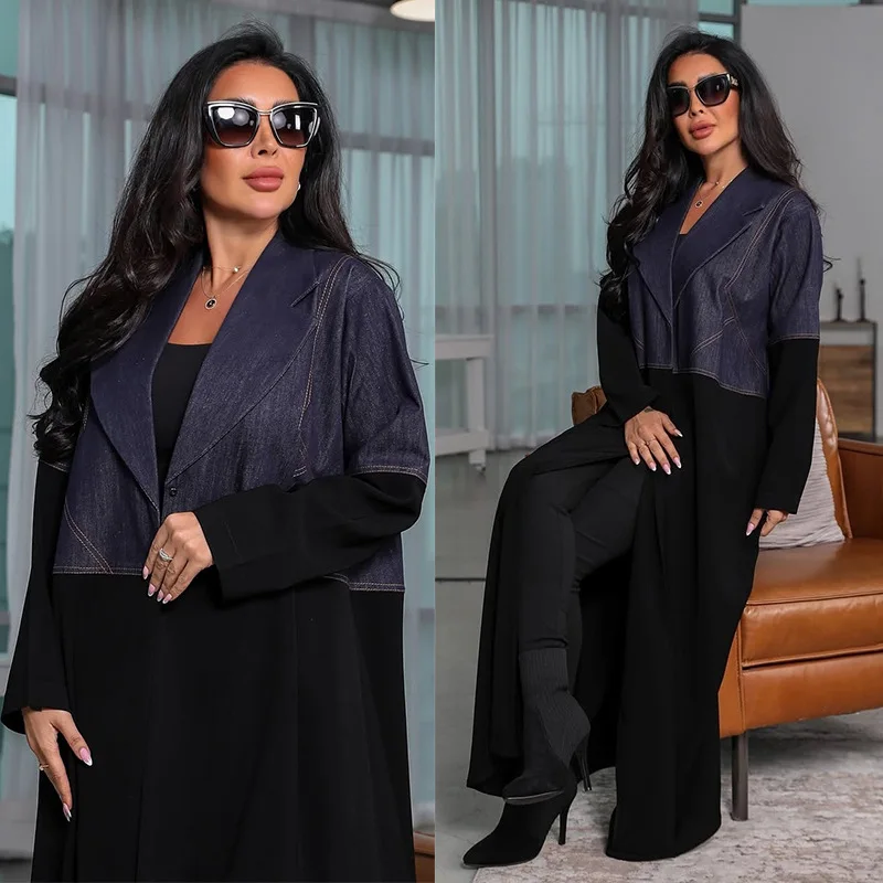 Eid Abaya for Women Denim Patchwork Dress Kimono Cardian Muslim Caftan Robe Jalabiya Ramadan Dubai Kaftan 2025 Kebaya Vestidos
Eid Abaya for Women Denim Patchwork Dress Kimono Cardian Muslim Caftan Robe Jalabiya Ramadan Dubai Kaftan 2025 Kebaya Vestidos