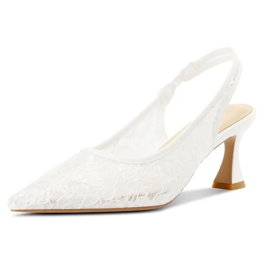 Aachcol Womens Lace Mesh Slingback Heels Closed Pointed Toe Wedding Pumps Kitten Heel Bridal Dress Shoes 2.5 Inch Heels
Aachcol Womens Lace Mesh Slingback Heels Closed Pointed Toe Wedding Pumps Kitten Heel Bridal Dress Shoes 2.5 Inch Heels