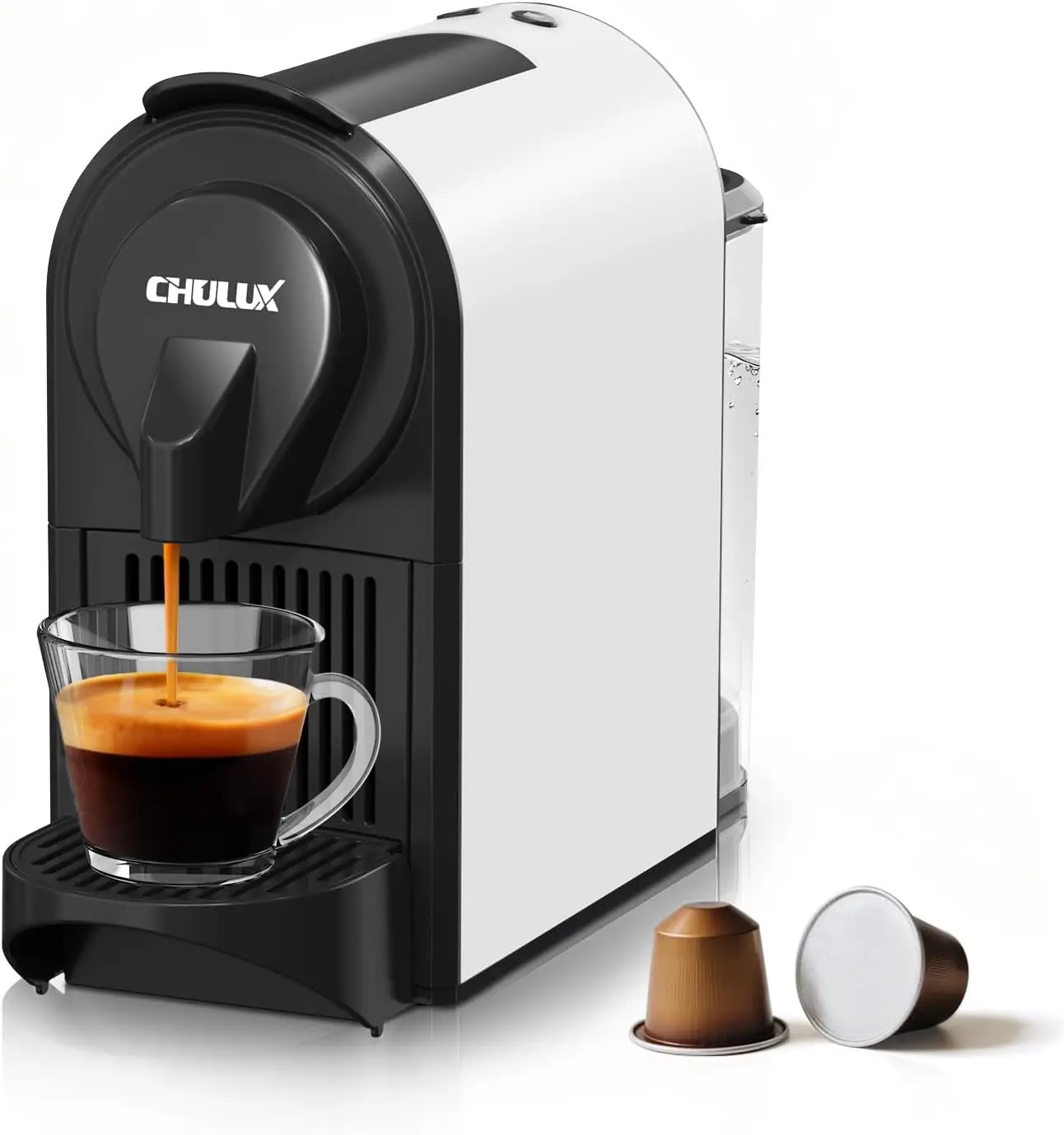 Mini Espresso Machine for Nespresso Pods, 20 Bar Single Serve Coffee Maker, 1400W, White
Mini Espresso Machine for Nespresso Pods, 20 Bar Single Serve Coffee Maker, 1400W, White