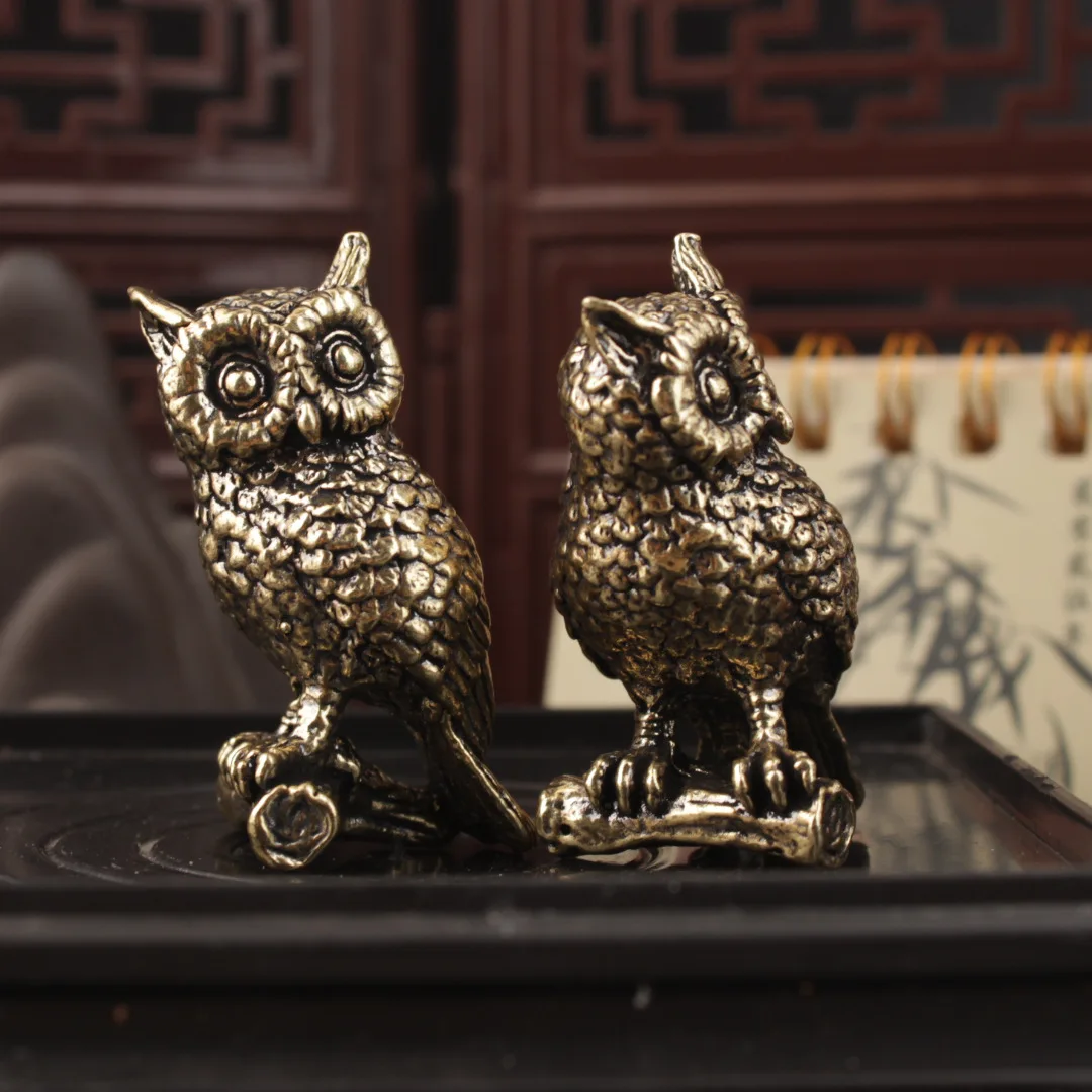 Solid Brass Owl Ornament Creative Home Decor Copper Craft Tea Pet Desktop Decor
Solid Brass Owl Ornament Creative Home Decor Copper Craft Tea Pet Desktop Decor