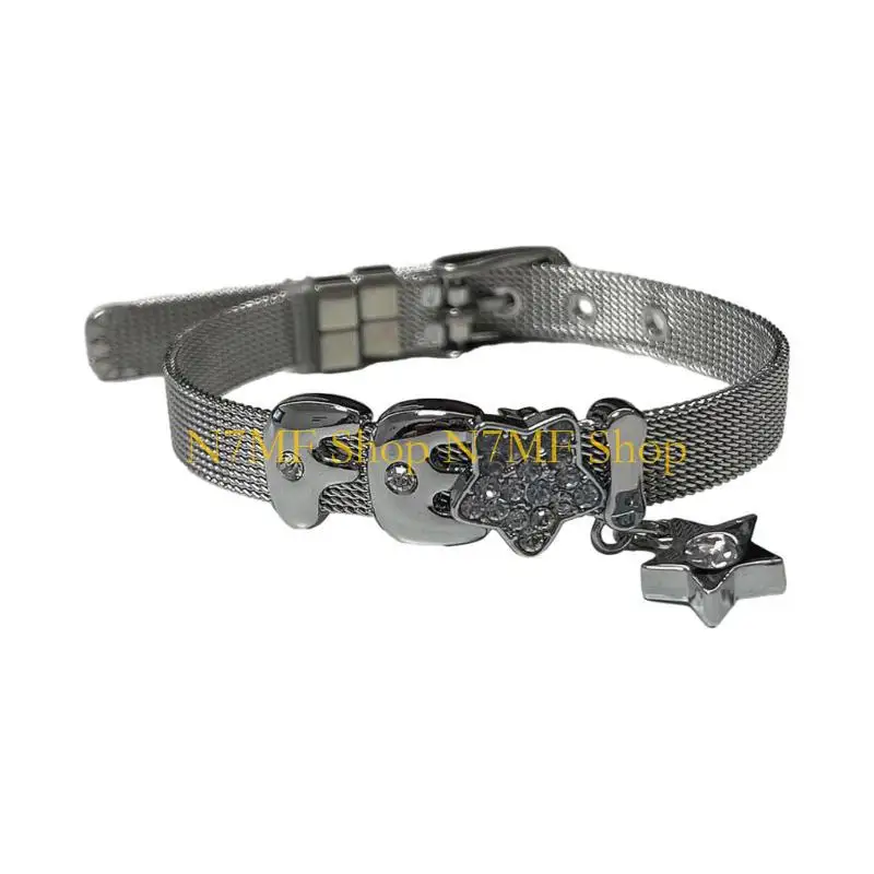 N7MF Punk Subculture Leathers All-matched Diamands Star Letter Bracelets for Girls
N7MF Punk Subculture Leathers All-matched Diamands Star Letter Bracelets for Girls