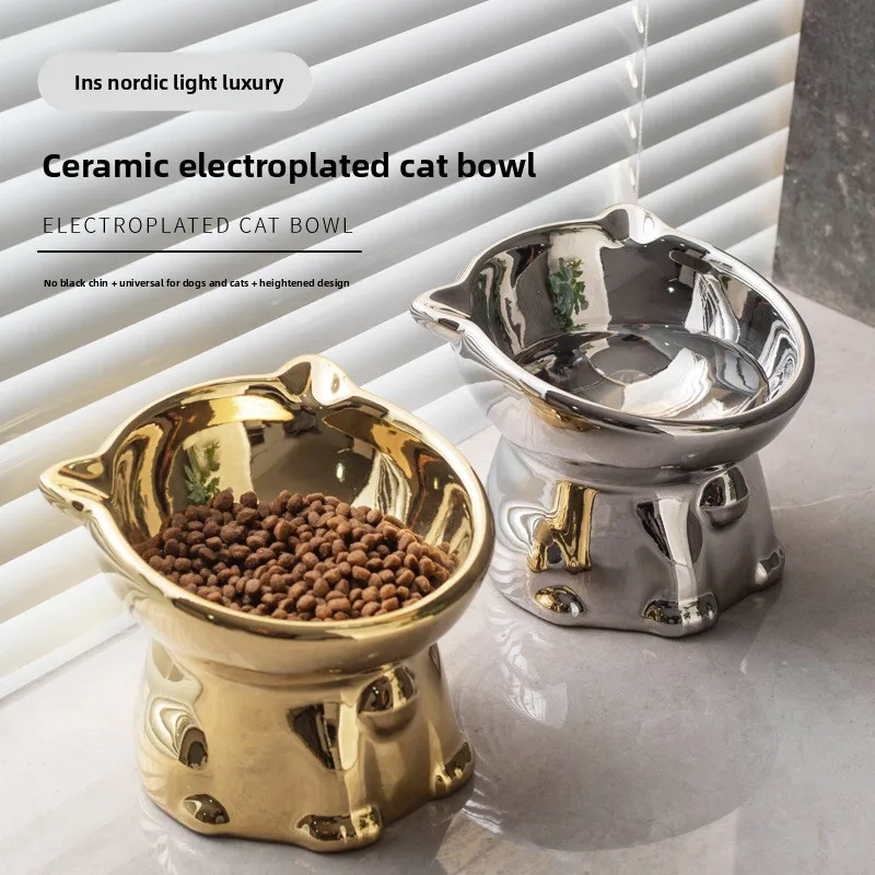 Slanted Elevated Ceramic Pet Bowl Anti-tipping Neck Protection Food Water Basin For Cats
Slanted Elevated Ceramic Pet Bowl Anti-tipping Neck Protection Food Water Basin For Cats