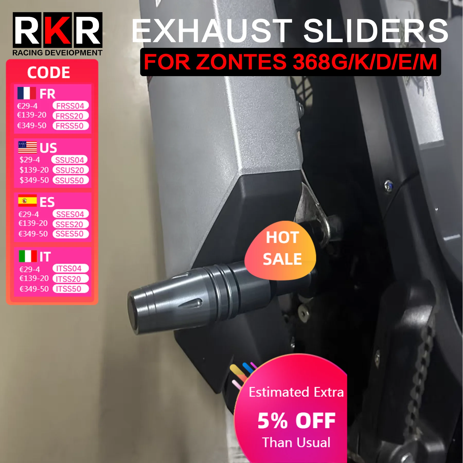 Motorcycle CNC Exhaust Slider Crash Pad Frame Slider Falling Protection Accessories for ZONTES 368G 368K 368D 368E 368M ZT368G
Motorcycle CNC Exhaust Slider Crash Pad Frame Slider Falling Protection Accessories for ZONTES 368G 368K 368D 368E 368M ZT368G
