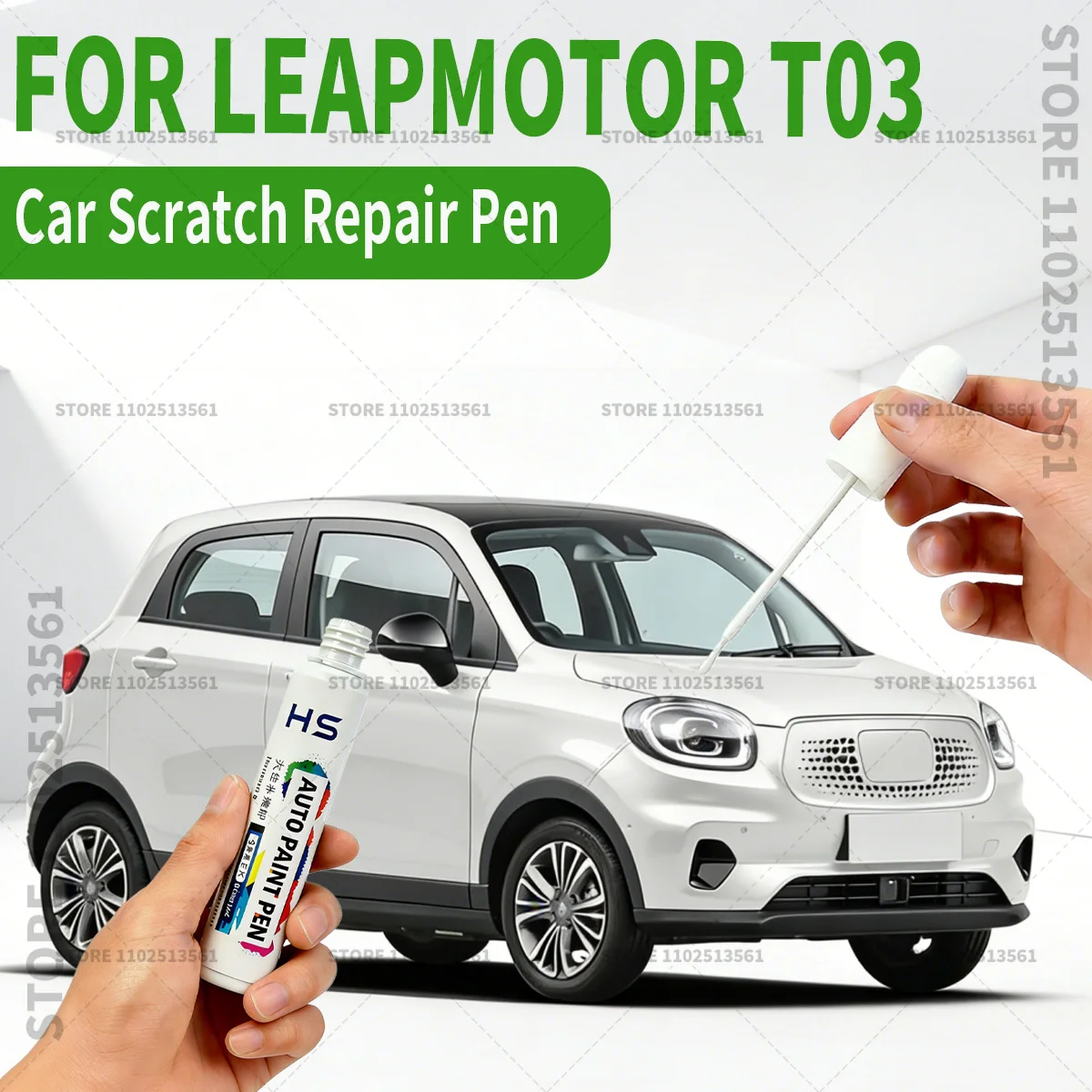 Ручка-корректор для ремонта лакокрасочного покрытия автомобиля Leapmotor T03 (2020-2025), средство для удаления царапин, аксессуары для авто DIY, синий C02, желтый, зеленый, серый YP3101
Ручка-корректор для ремонта лакокрасочного покрытия автомобиля Leapmotor T03 (2020-2025), средство для удаления царапин, аксессуары для авто DIY, синий C02, желтый, зеленый, серый YP3101