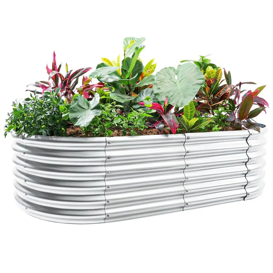 Guard 421.5ft Galvanized Raised Garden Bed Kit, Galvanized Planter Garden Boxes Outdoor, Oval Large Metal Raised Garden Bed for
Guard 421.5ft Galvanized Raised Garden Bed Kit, Galvanized Planter Garden Boxes Outdoor, Oval Large Metal Raised Garden Bed for